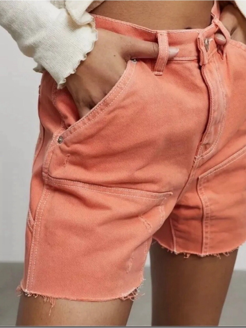 Urban Outfitters BDG Carpenter Coral Denim Shorts